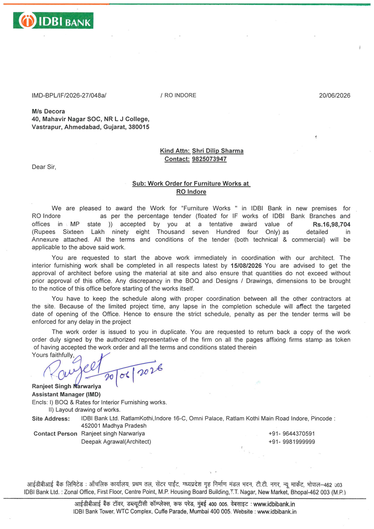 IDBI Bank — Indore
